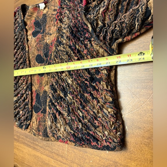 Rare Textured Multicolor Vintage Boho Grunge Whimsygoth Cardigan Size Large - Picture 4 of 6